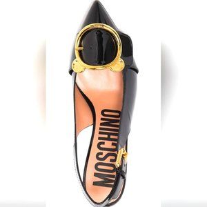 Moschino Patent Leather Slingback Pump